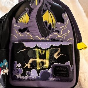 Disney Loungefly maleficent Backpack! Glow in the dark and ultra rare. NWT!